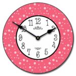 Hot Pink Dots Clock
