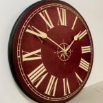 Nautical Burgundy Wall Clock