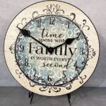 Blue Damask Wall Clock