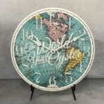 The World Is Your Oyster Map Wall Clock