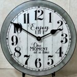 Enjoy Life Gray Wall Clock