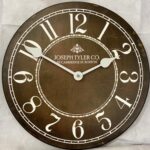 Brown & White Wall Clock