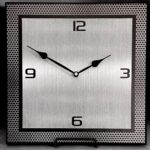 Heavy "Metal" Look Square Wall Clock