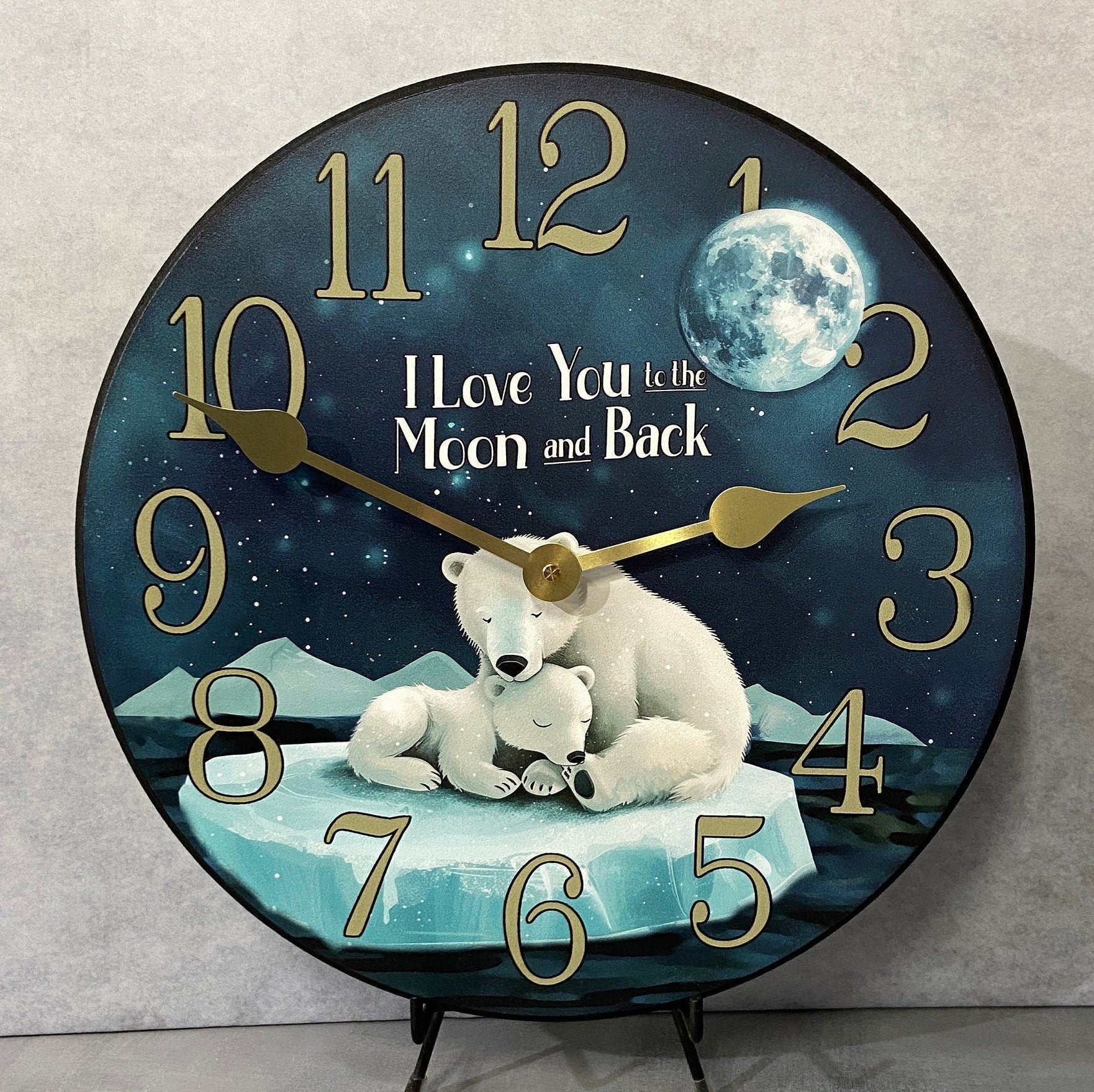 il_fullxfull.6099204044_i5g1.jpg I Love You To The Moon & Back Wall Clock - Image 1