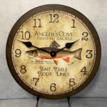 Vintage Fishing Wall Clock
