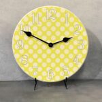Yellow Polka Dot Wall Clock
