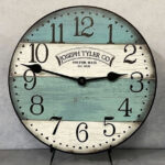 Barnwood Aqua & White Wall Clock