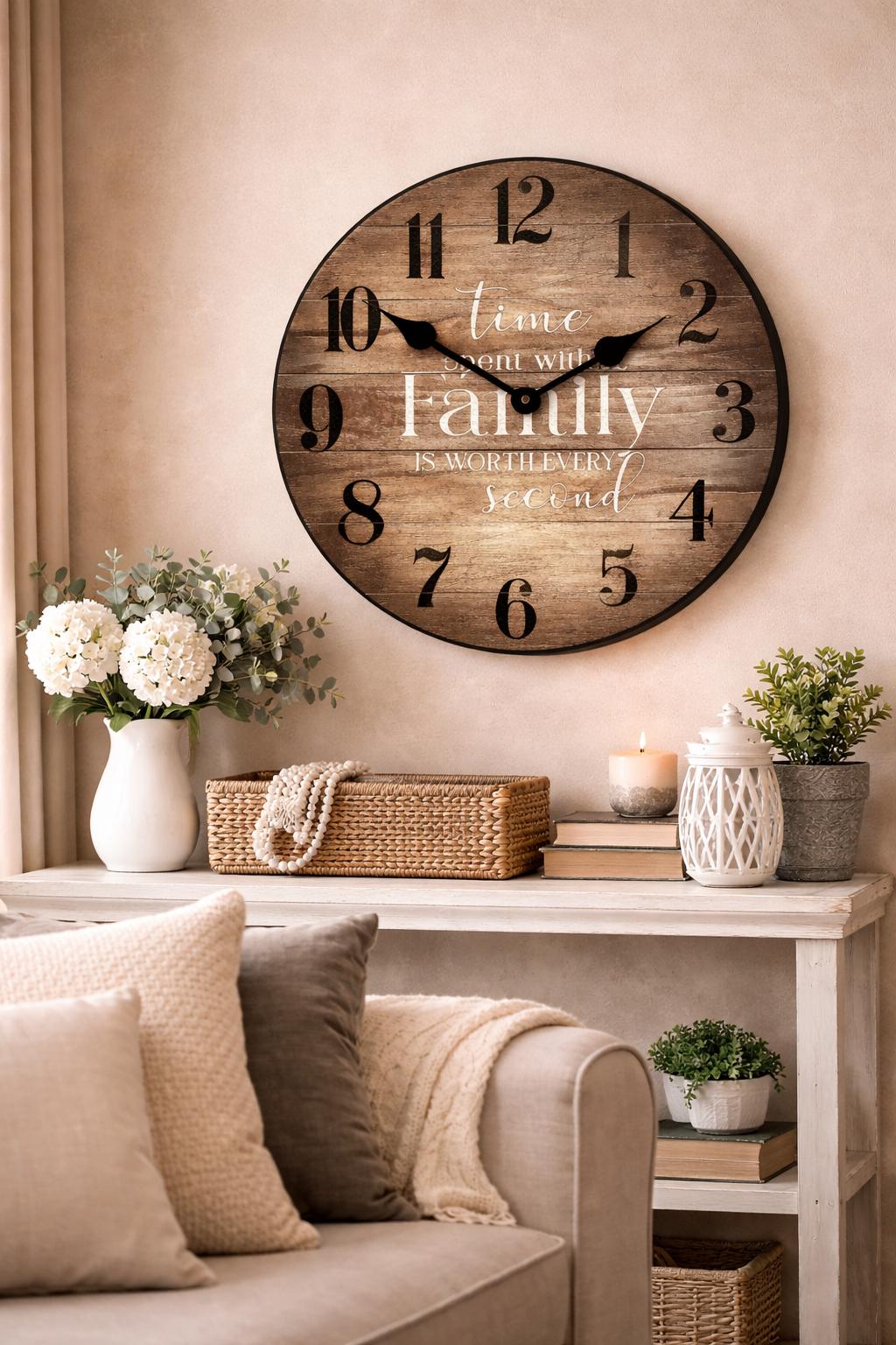 il_fullxfull.7672110476_pf3k.jpg Time Spent With Family Clock - Image 1