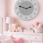 Gray Dotted Swiss Wall Clock